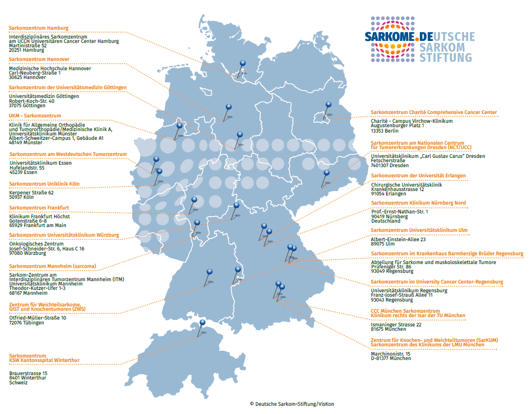 DSS SarkomZentren Karte 2021 7