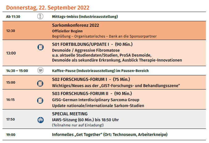 SK22 Tag 1 Programm