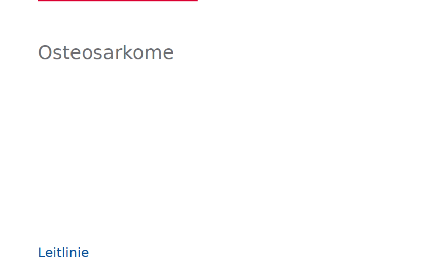 Neue Leitlinie für Ostesarkome verfügbar